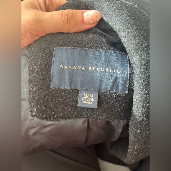 Banana republic black wool coat - Picture 5 of 6